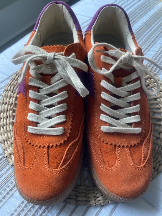 Dolce Vita Shoes - Dolce Vita Orange and Purple Suede Lace-Up Sneakers